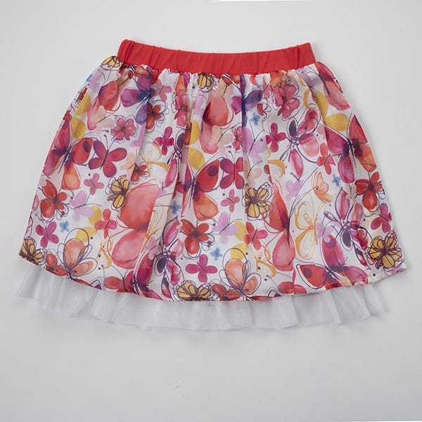 Pompelo Butterfly Slip On Skirt for Girls