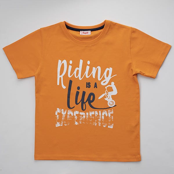 Pompelo Orange Short Sleeves T-Shirt for Boys