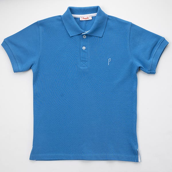 Pompelo Boys Blue Short Sleeve Polo Shirt