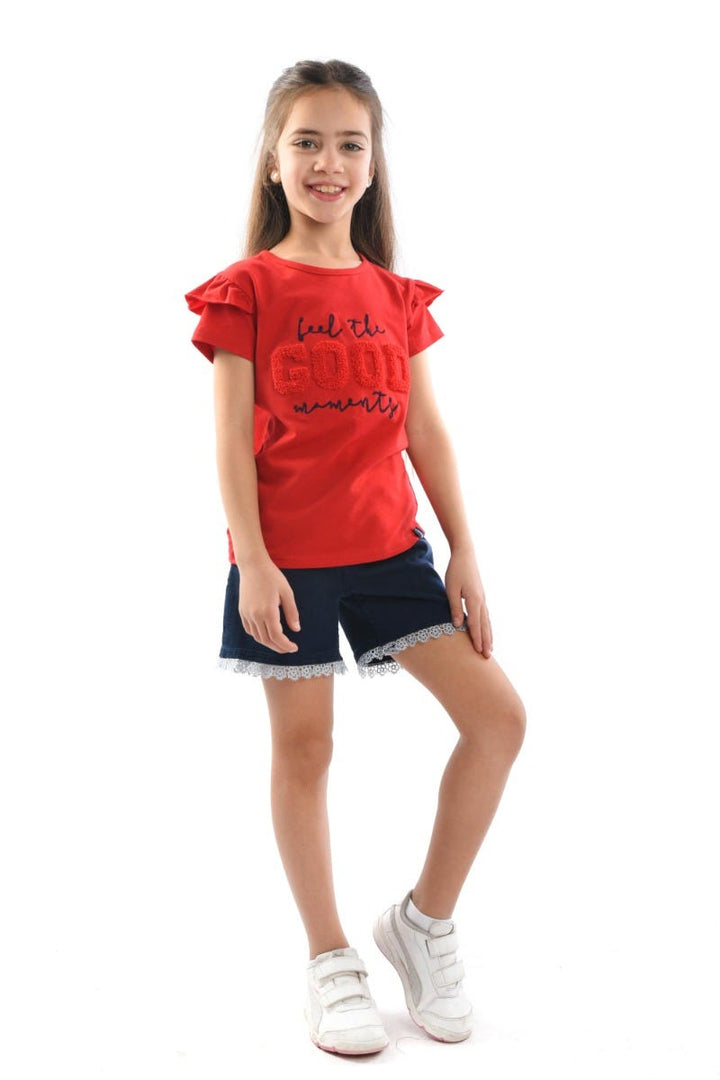 Junior Let The Good Moments Red Girls T-Shirt
