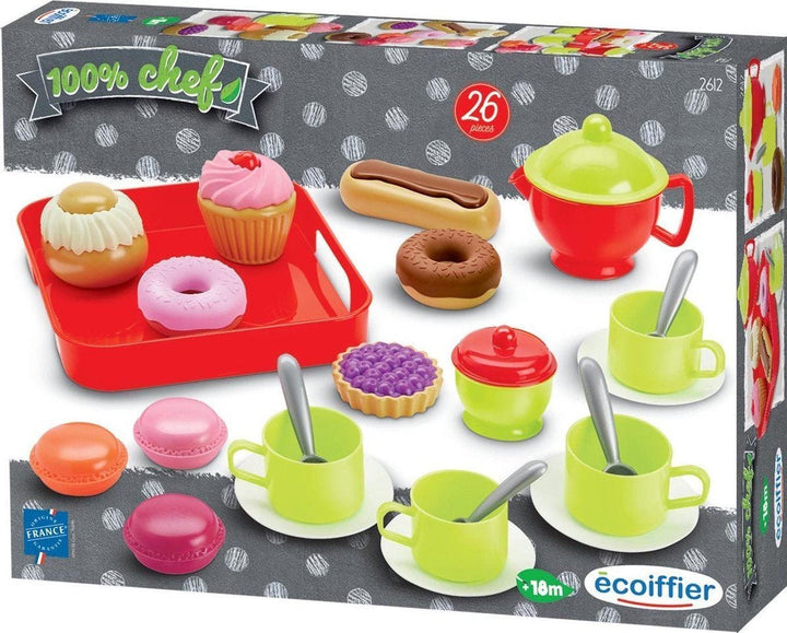 Ecoiffier Tea and Pastry Service Playset - 26 Pieces