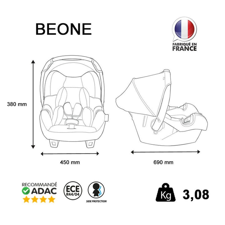 Nania Unicorn BeOne SP Car Seat - 0+ Month - Pink