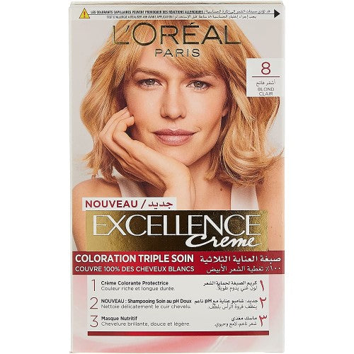 L'Oréal Excellence Creme - 8 Light Blonde