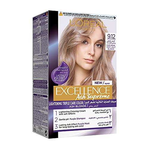 L'oreal Excellence Ash Supreme 9.12 Cool Pearl Very