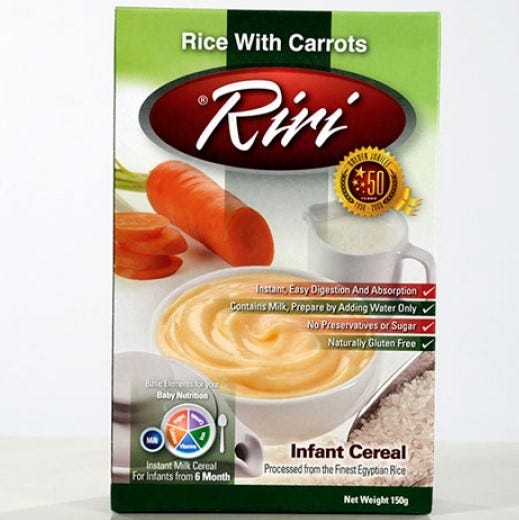 Riri Rice with Carrots Cereal - 150 gm