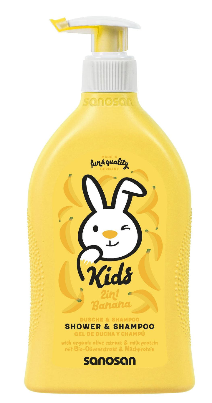 Sanosan Kids Banana Shower Gel and Shampoo - 400 ml