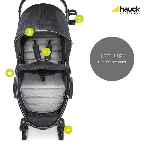 Hauck Lift Up 4 Baby Stroller for Babies - Stone Black