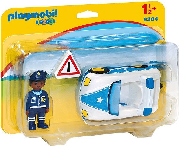 Playmobil 1.2.3 Police Car with Trailer Hitch
