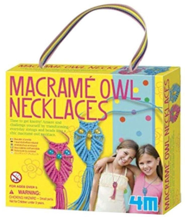 4M Macrame Owl Necklaces