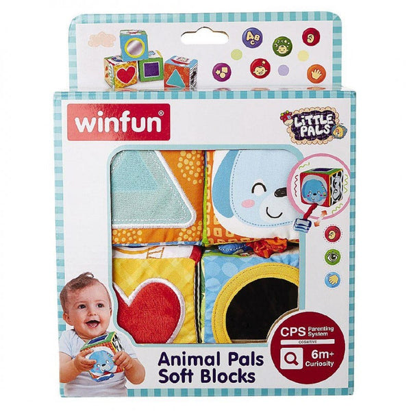 WinFun Animal Pals Soft Blocks Baby Toy