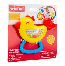 WinFun Shake 'N Spin Rattle Toy - Birdy