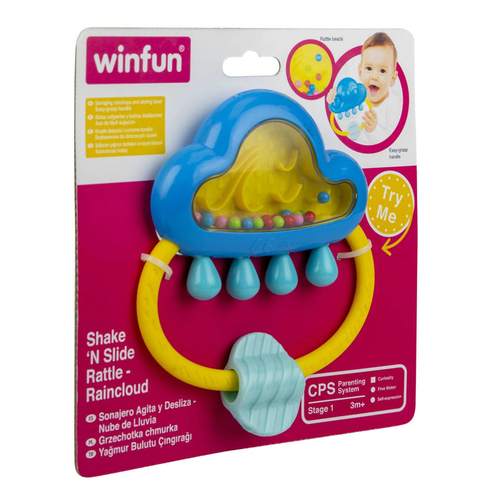 WinFun Shake 'N Slide Rattle Toy - Raincloud