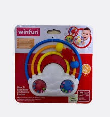 WinFun Glow 'N Slide Rattle with Melodies Toy - Raincloud