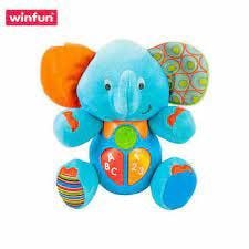 WinFun Sing 'N Learn with Me - Timber the Elephant Toy - Blue