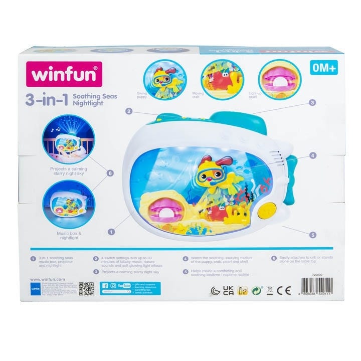 WinFun Soothing Seas Nightlight 3 in 1 Toy