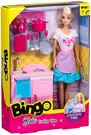 Bingo Bobi Cooking Time Doll with Kitchen