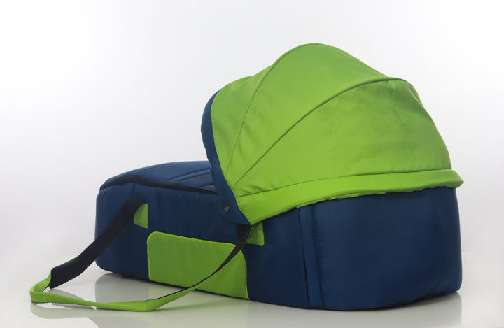 Uni-Baby Carry Cot - Green and Dark Blue