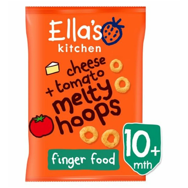 Ella's Kitchen Cheese and Tomato Melty Hoops - 10+ Months - 20 gm
