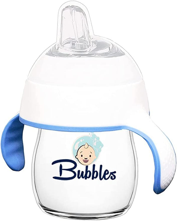 Bubbles Baby Cup With Handle 150ml | White and Blue