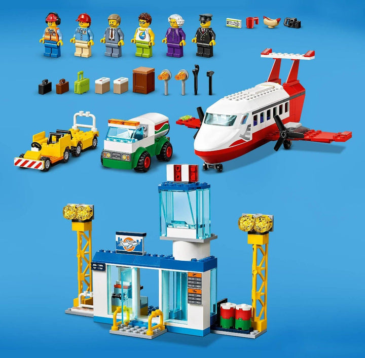 Lego City Central Airport Set - 286 Pieces