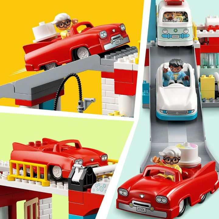 Lego Duplo Parking Garage and Car Wash Kit - 112 Pieces