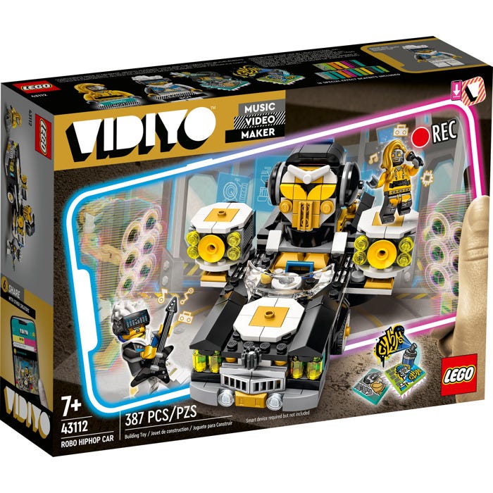 Lego Vidiyo Robo HipHop Car BeatBox Music Video Maker Toy - 387 Pieces
