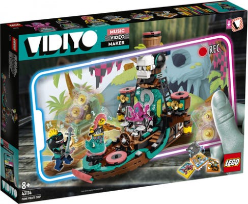 Lego Vidiyo Punk Pirate Ship BeatBox Music Video Maker Toy - 615 Pieces