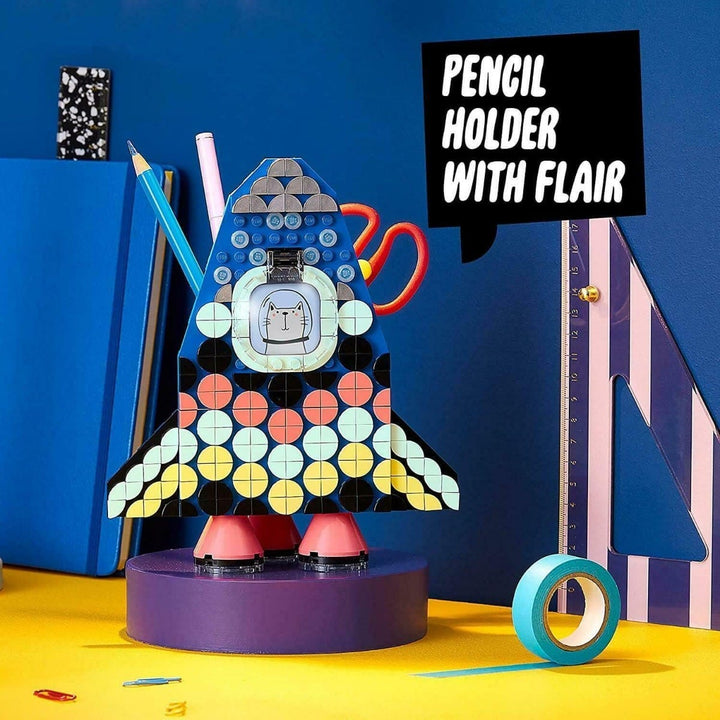 Lego Dots Pencil Holder Rocket Desk Decoration - 321 Pieces