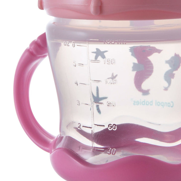 Canpol Babies Love & Sea Non-Spill Cup with Silicon Spout -9+m- 180ml - Pink