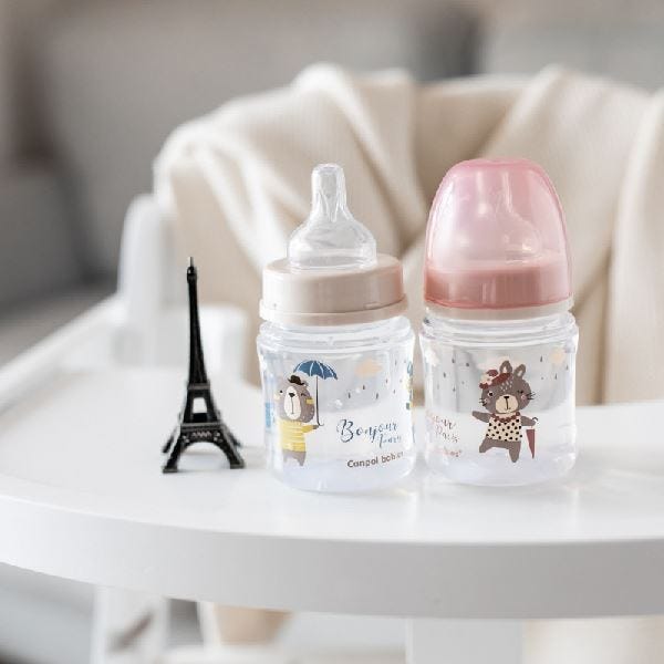Canpol Babies Bonjour Paris Anti-Colic Bottle 120ml 0-3 Months - Blue