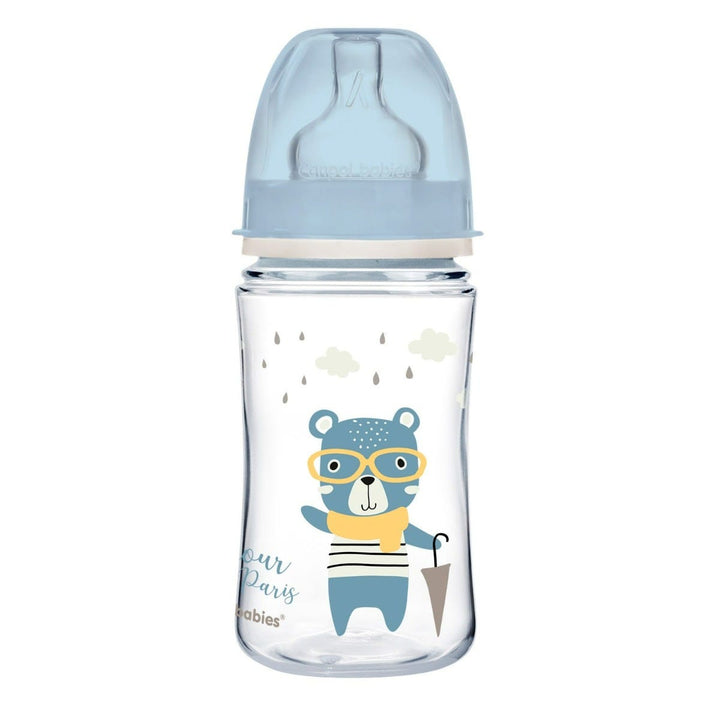 Canpol Babies Bonjour Paris Anti-Colic Bottle, 240 ml, 3+ Months - Blue
