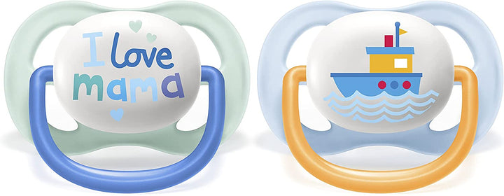 Philips Avent I Love Mama Orthodontic Pacifier, 0-6 Months -2 Pieces