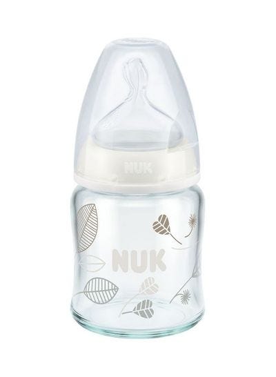 Nuk First Choice Glass Feeding Bottle, 120 ml - Clear