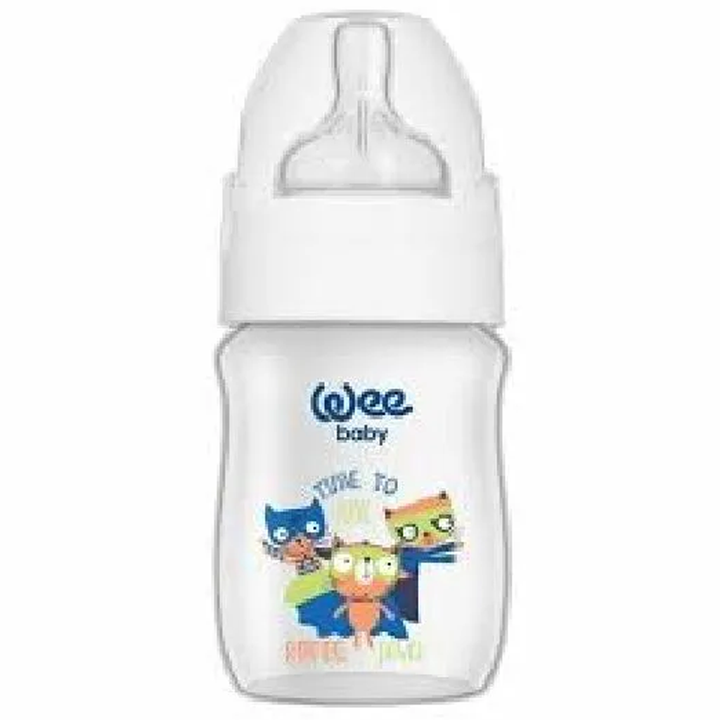 Wee Baby Super Power Feeding Bottle, 150 ml - White