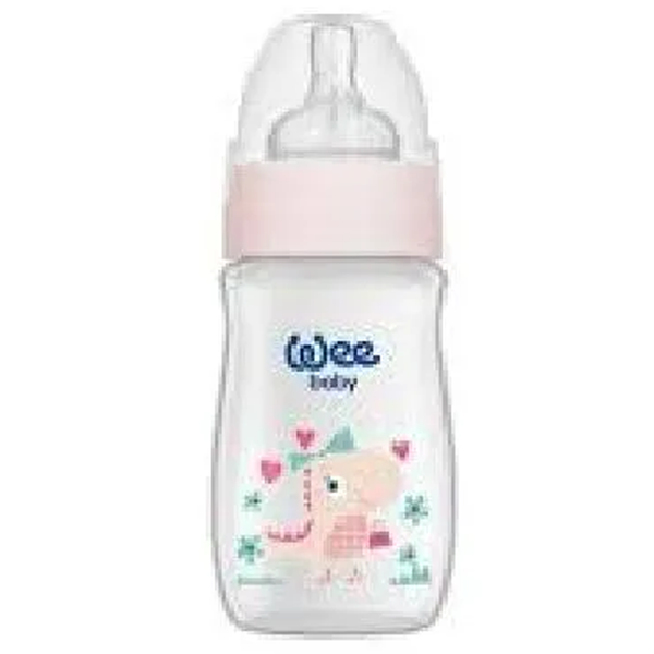 Wee Baby Power Girl Feeding Bottle, 250 ml - Pink