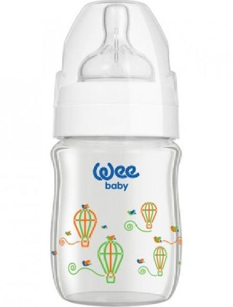 Wee Baby Air Baloon Heat Resistant Glass Feeding Bottle - 180 ml
