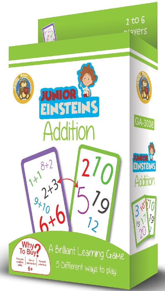 Fluffy Bear Junior Einstein, Addition Cards Game - 42 Cards