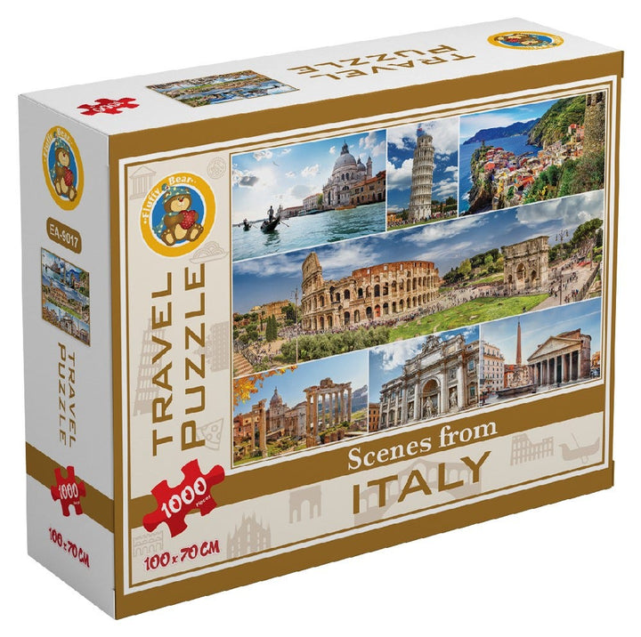 Fluffy Bear Scenes from Italy Puzzle - 1000 Pieces