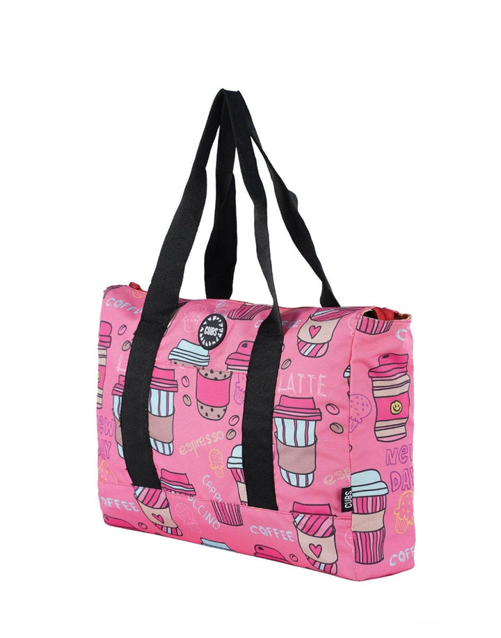 Cubs Pink Latte and Summer Fruits Women Double Faced Tote Bag