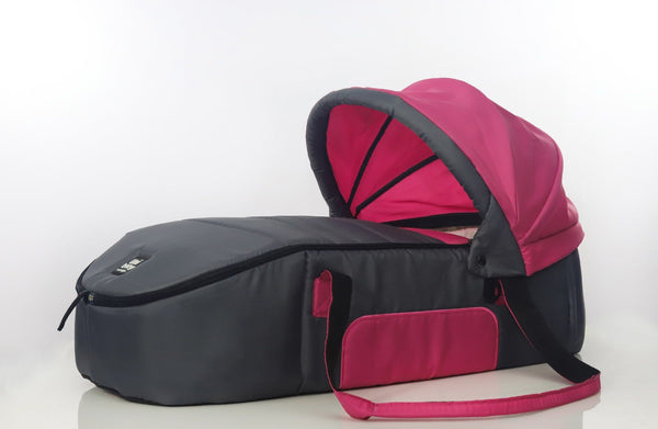 Uni-Baby Carry Cot - Pink and Grey