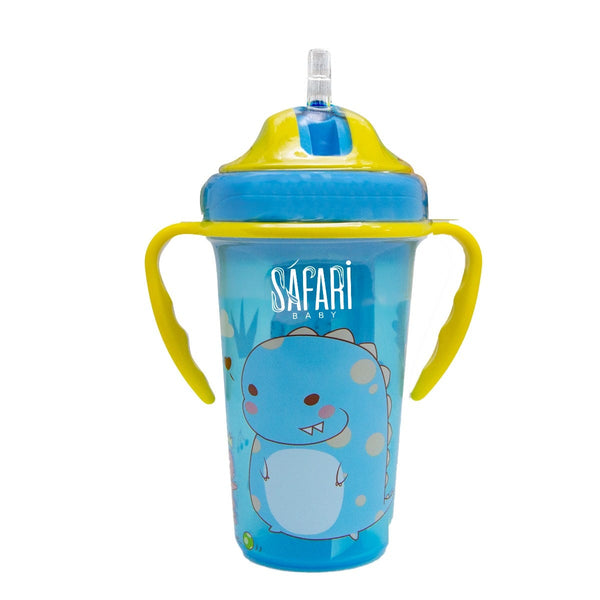 Safari Dino Sport Cup with Straw - 300 ml - Blue