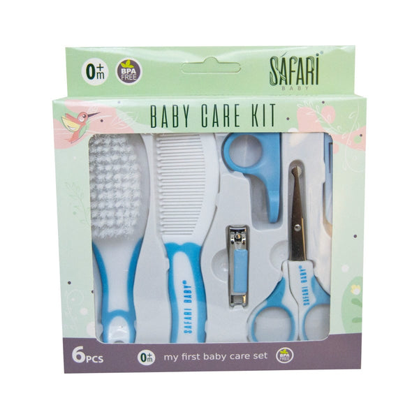 Safari Baby Care Set - 6 Pieces - Blue