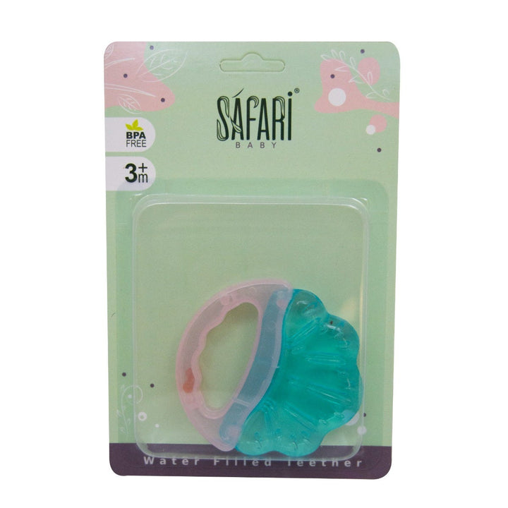 Safari Water Teether with Rattle - Blue and Rose