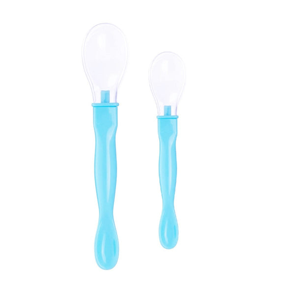Safari Baby Silicone Double Feeding Spoon | 2 Pcs | Blue