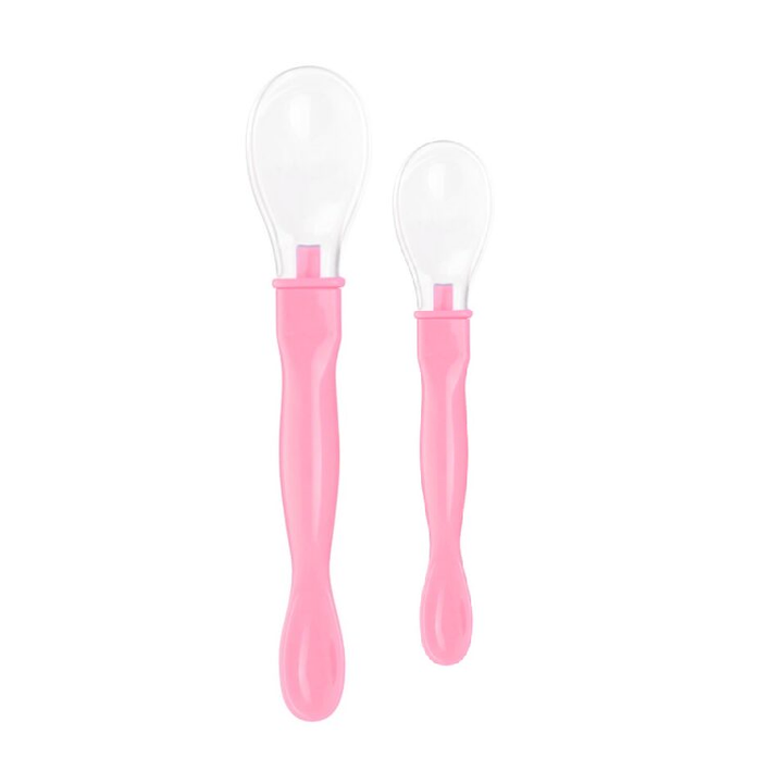 Safari Baby Silicone Double Feeding Spoon | 2 Pcs | Pink