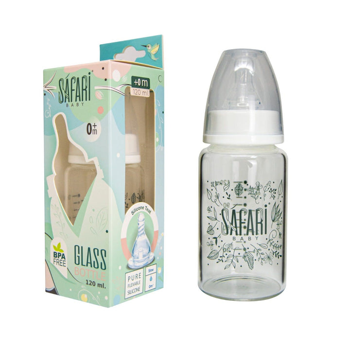 Safari Baby Glass Feeding Bottle | +0 Month | 120ml