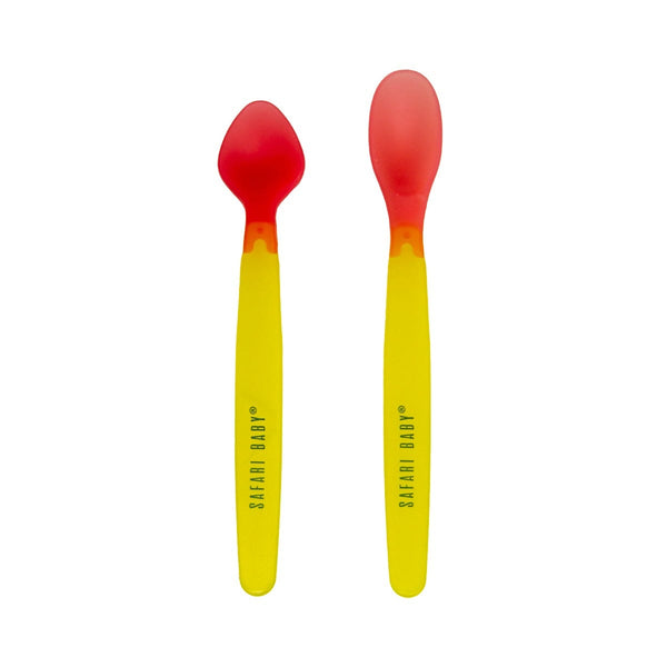 Safari Baby Color Changing Spoon Set | Yellow | 2 Pieces
