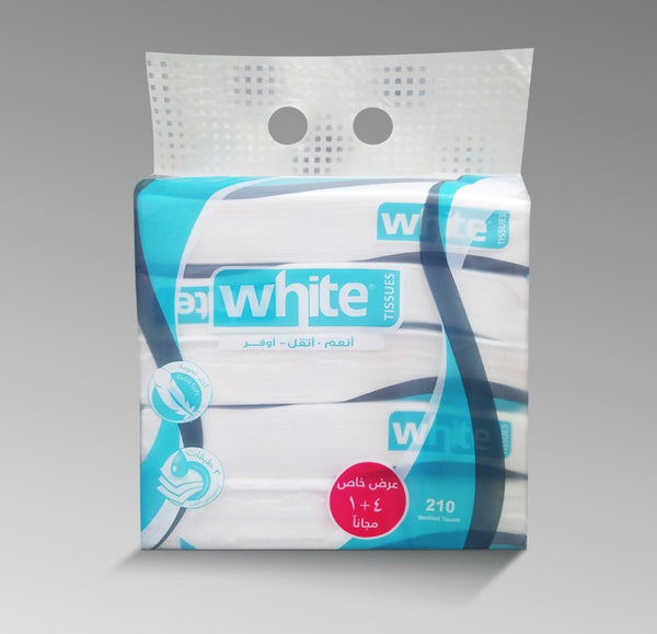 White Flexi Extra Soft Tissue | Pack Of 5 | 210 Tissue