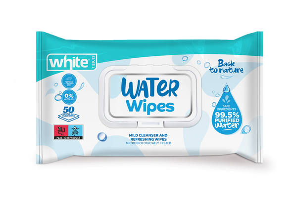White Water Wet Wipes | 50 Wipes