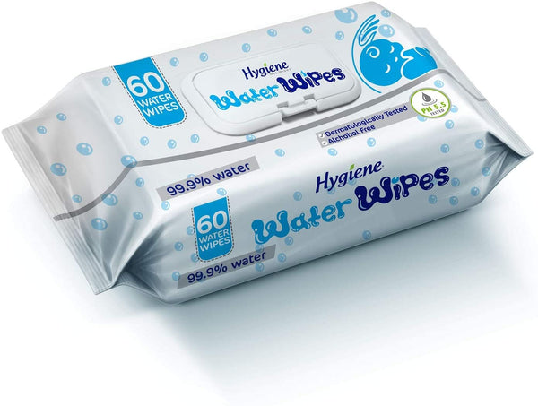 Hygiene Water Wet Wipes - 60 Wipes